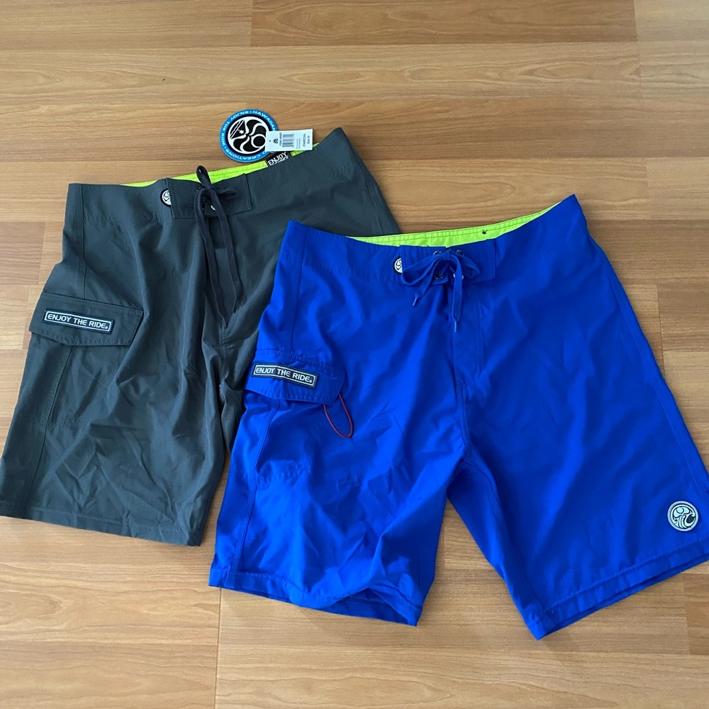 Bundle of 2 HIC board shorts size 34